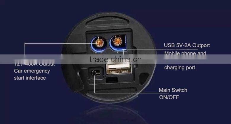 10000 mAh multi-function torch emergency jump starter with 19V/16V/12V/5V