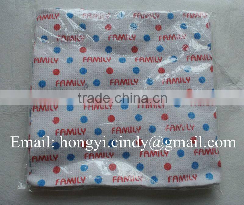 Printed 100%cotton stitch bonded nonwoven cotton floor towels