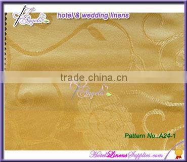 square 90" * 90" poly jacquard tablecloths with floral pattern for table decorations in wedding events