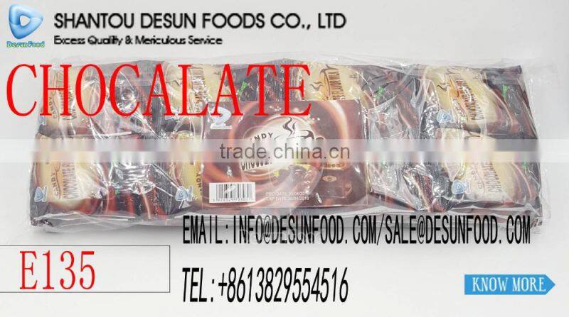 Chain packing halal chocolate flavor milk candy sweet