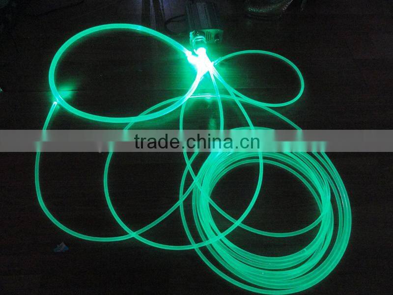5mm/7mm plastic solid core side glow fibre optic cable for lighting