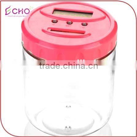 China Factory Transparent blue plastic Coin Sorter money Bank price