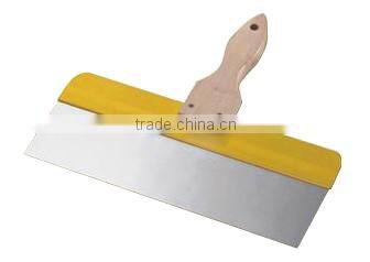Tapping knife with schima wooden handle, stainless steel blade tiling tool