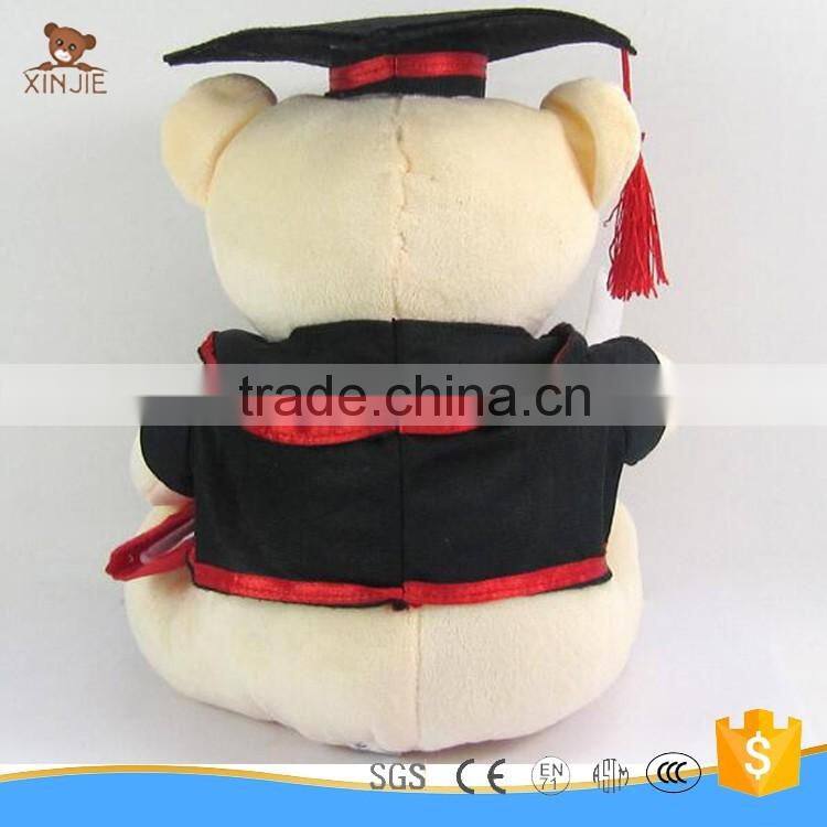 custom plush graduate bear toy best selling soft stuffed graduate bear toy