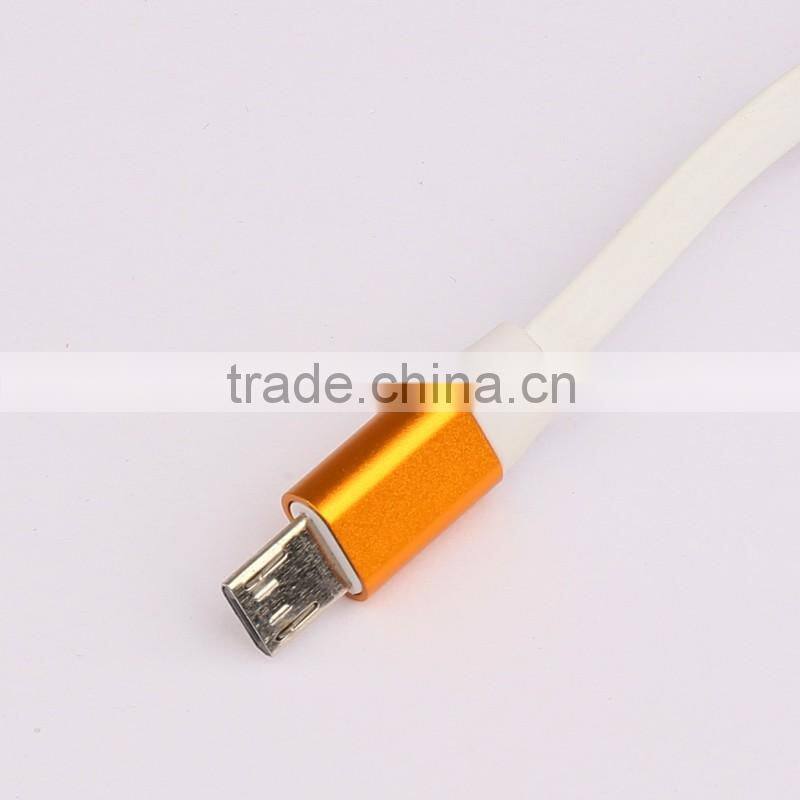 Multi-purpose Fast Charging Cables aluminum alloy head Micro USB Cable Data Only