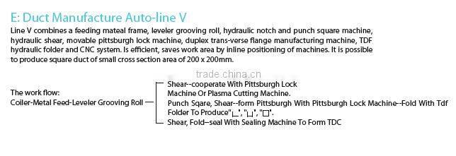 ALMACO Duct Manufacture Auto-line V