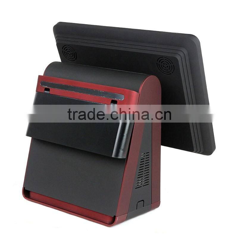 single side touch screen pos machine for food shop