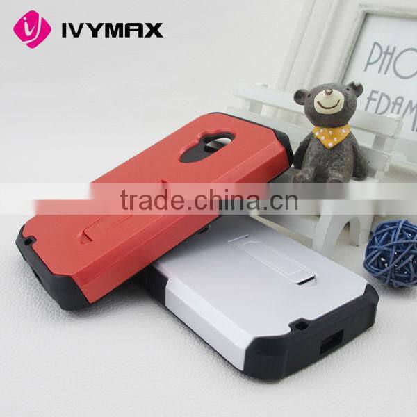 China Factory supply slim armor stand case for motorola e2