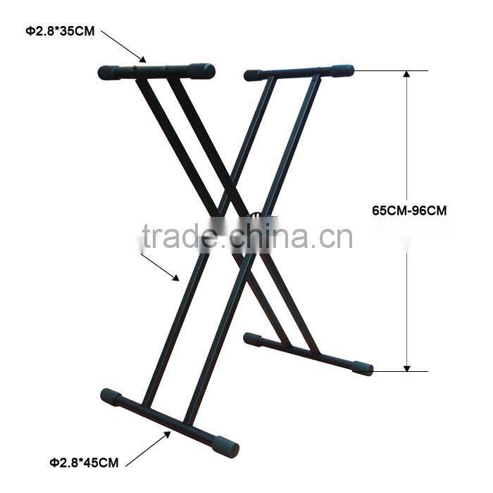 Adjustable double tube keyboards stand