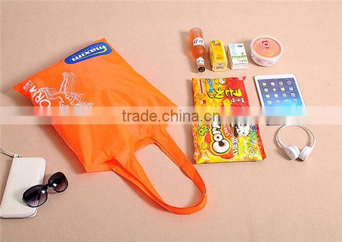 Cheap recycled polyester foldable shopping bag with custom printing