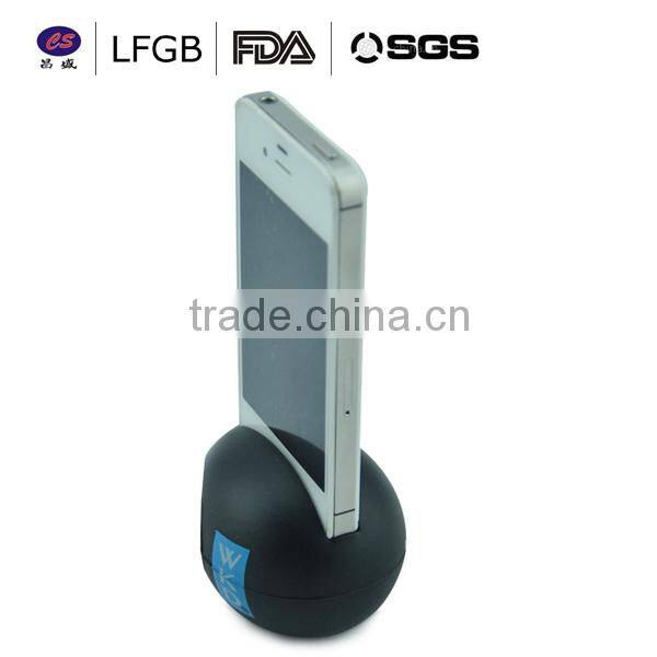 2014 best selling egg shape silicone loudspeaker / silicone holder for iPhone