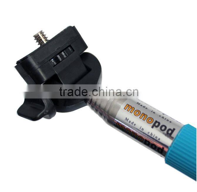 2015 Hot sale selfie stick with bluetooth shutter button selfie stick monopod