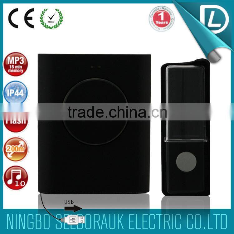 Main product Fast delivery mult function download mp3 musical wireless USB the doorbell waterproof cordless with rain cover