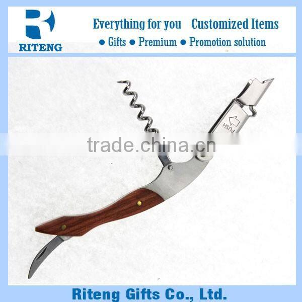 Classic Stainless Steel Wood Handle Opener