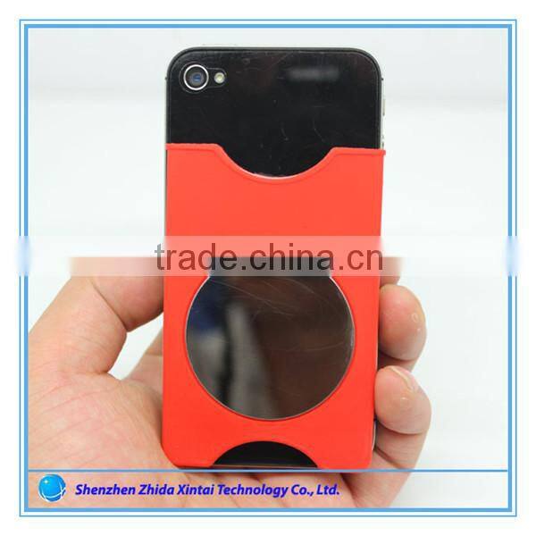 new products for 2015 silicone mirror cell phone credit card holder