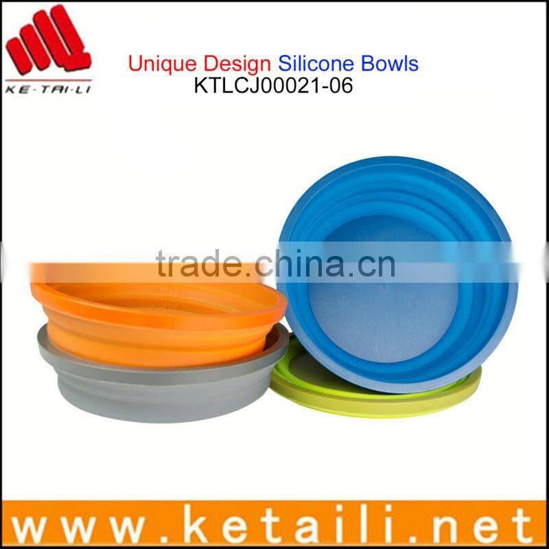 Good quality silicone folding washing up bowl, microwave safe silicone bowls