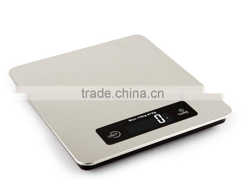 5kg slim electronic kitchen weighing scale stainless steel weighing food scale lightweight with milk measure and tare function