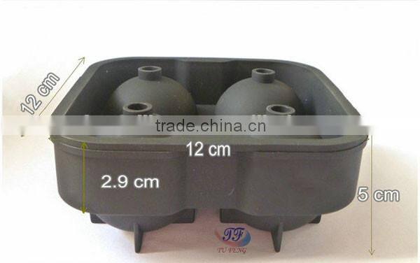 2015 hot sale flexible ball shape silicone ice cube tray with private label