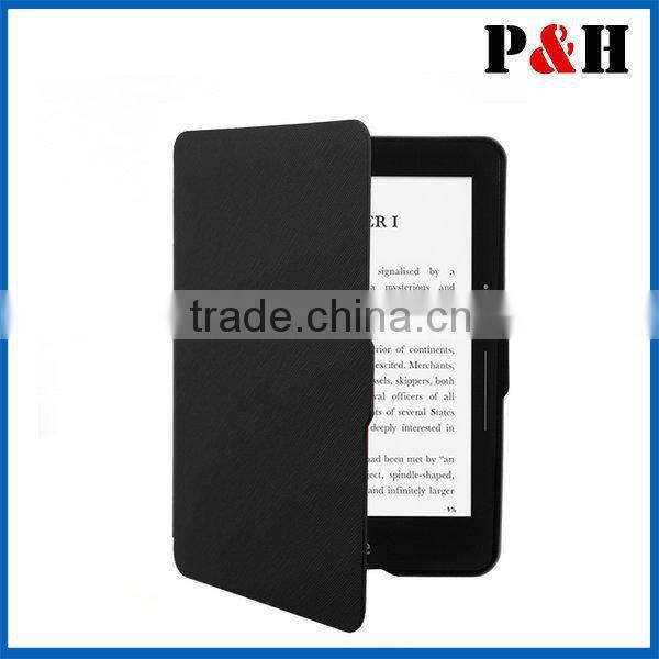 Auto Wake/Sleep Ultra Slim Leather Magenetic Case Cover For Amazon Kindle voyage