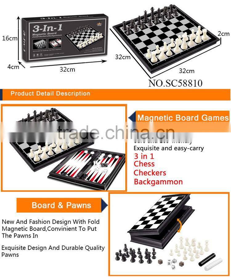 Hot selling Chess Checkers Backgammon game for wholesale