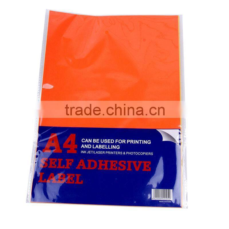 2014 Best sale Best price A4 custom self adhesive label for sample