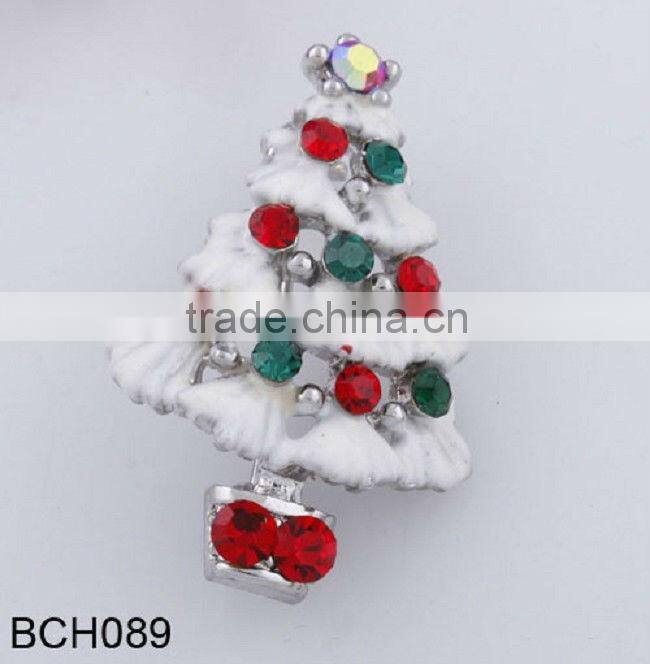 Indian Jewelry Brooch Of White Christmas Tree