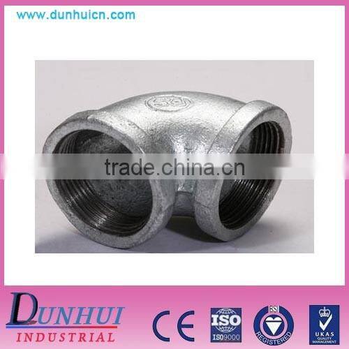 Malleable cast iron 45 degree square edge elbow