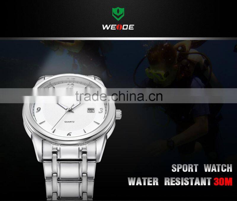 China WEIDE Brand High-end Full Steel Military Fashion Sports Quartz Men Watch 93011G