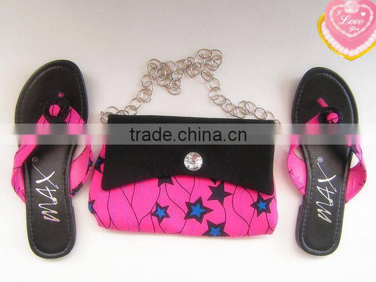 2015 China Supplier Hot Selling African Wax Shoes And Bags