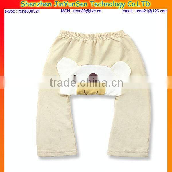 100% Cotton Cute Print High Waist Baby Pants
