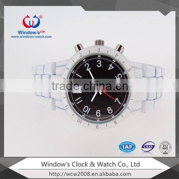2014 latest popular wholesale women Red / White fashion ceramics watch