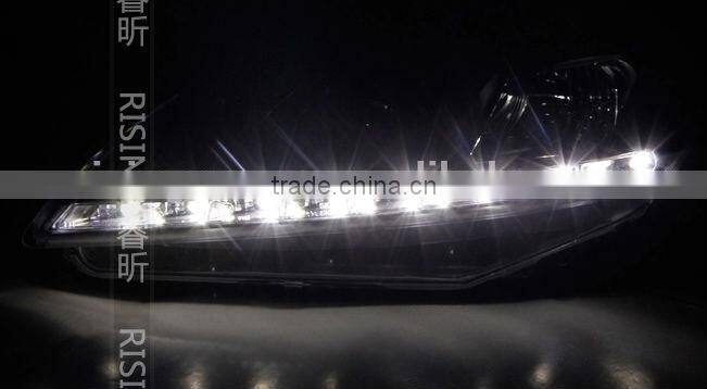 Fox modified headlamps assembly line LED day lights double xenon lamp light lens headlight