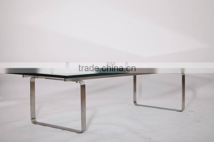 Famous designer modern hans wegner ch108 coffee table glass top
