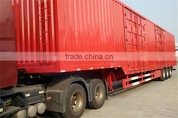 3 Axle Dry Van Semi Trailer Cargo Box Trailer for China manufacture
