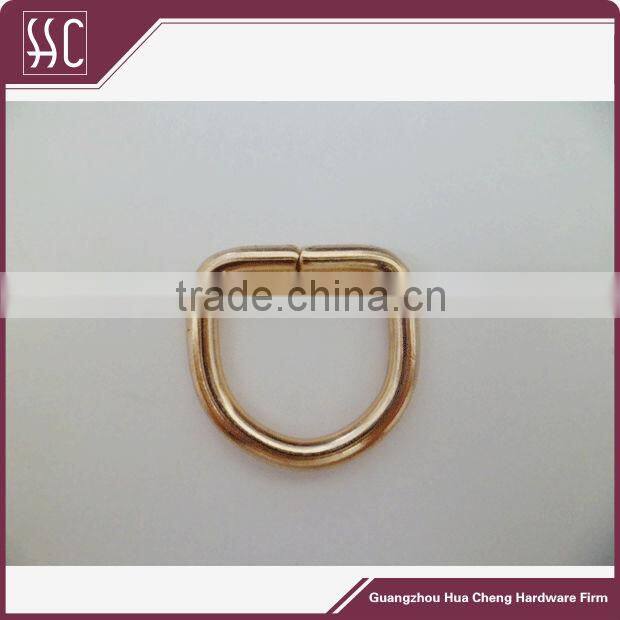 Zinc alloy metal plated D ring ,metal buckle D ring for bag