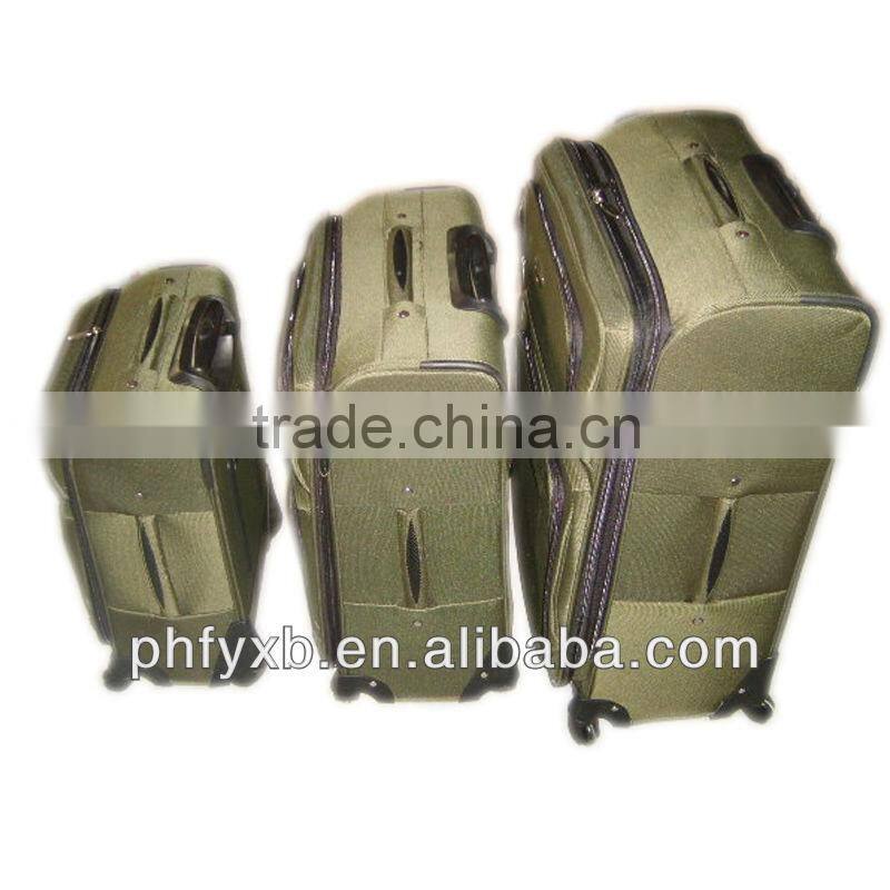 2014 china alibaba cheap 3 pieces high-quality travel bags,softy luggage cases with two wheels,fashinable 3pcs valise