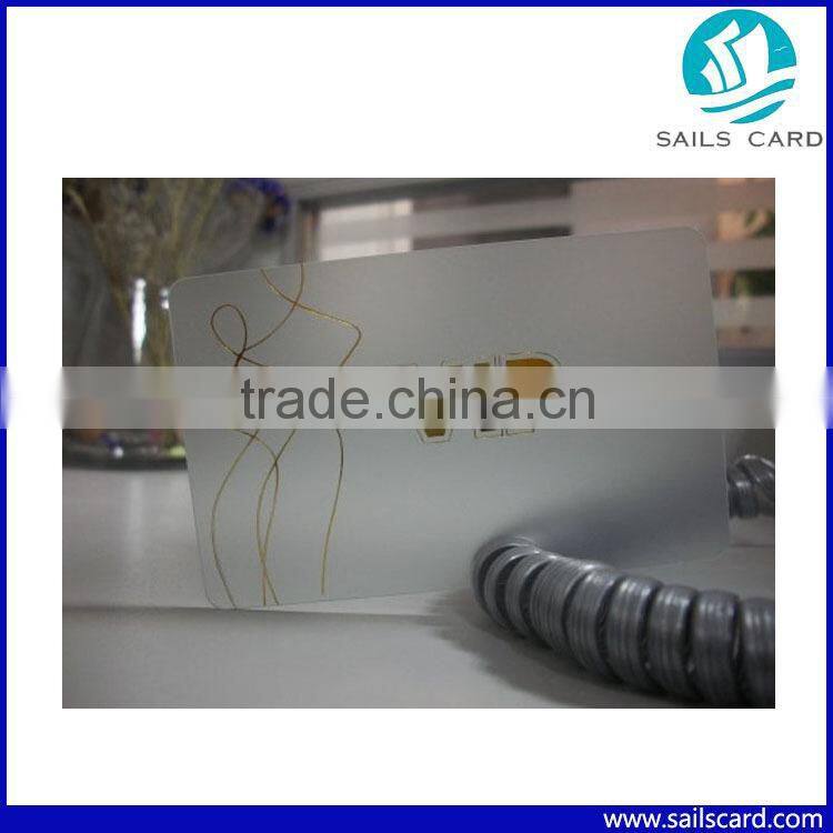 Transparent pvc material matte surface vip card
