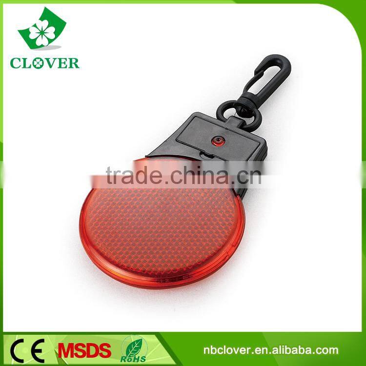 Round shape 2 led pvc material mini led flashlight keychain