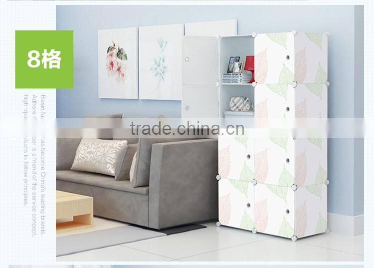 DIY portable bedroom corner plastic clothes wardrobe box