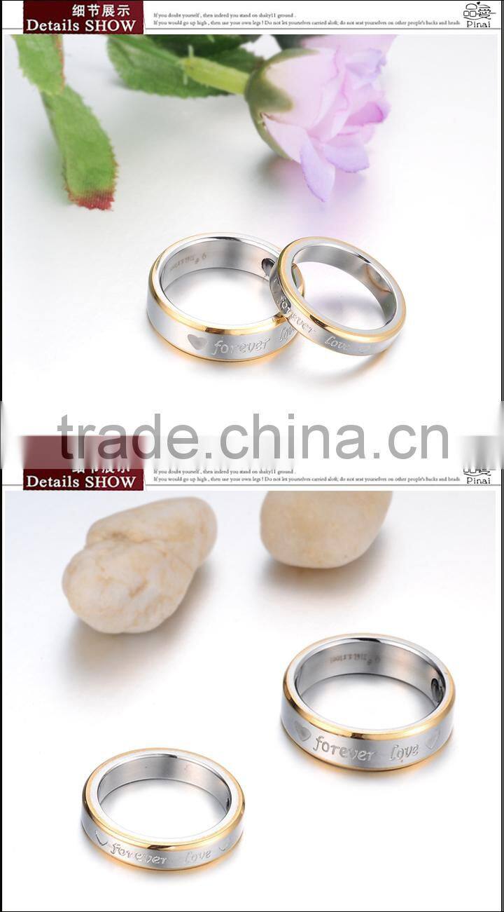 KSTONE 316L stainless steel Couple Rings Titanium steel forever Love Wedding Rings