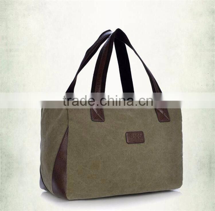 china Supplier Simple Men Daily Use Travel Bag Washed canvas male handbags