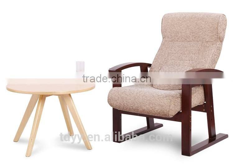 TDX-608-2 QVB HANGZHOU JIANDE TONGDA LINEN FABRIC SEAT AND BIRCH WOOD FARAME recliner chair