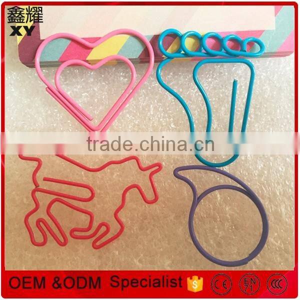 Cute children stationery assorted designs metal bookmark clip