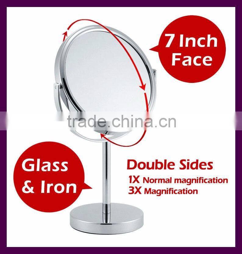 7 Inch Beautiful Double Sides Simple Table Desktop Mirror