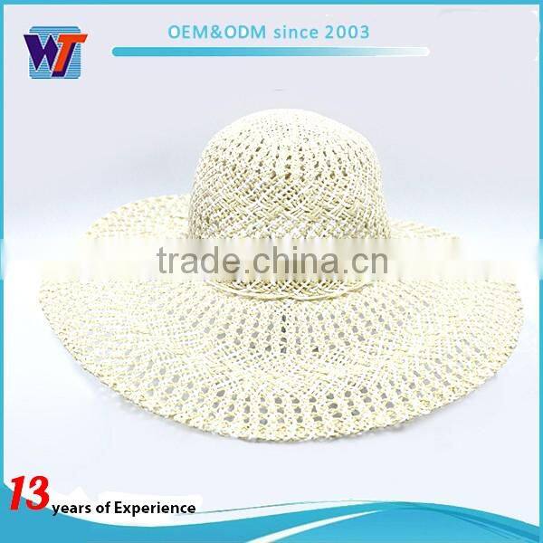 Wholesale fashion fedora hat paper braid straw hat