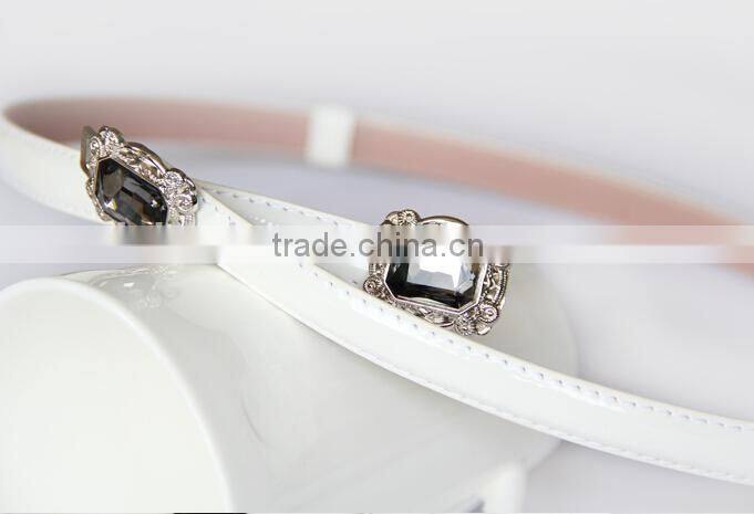 PU with rhinestone buckle belt