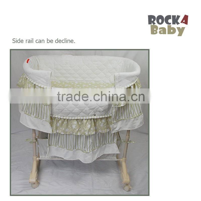 2016 high quality breathable baby crib, fabric baby crib bedding set