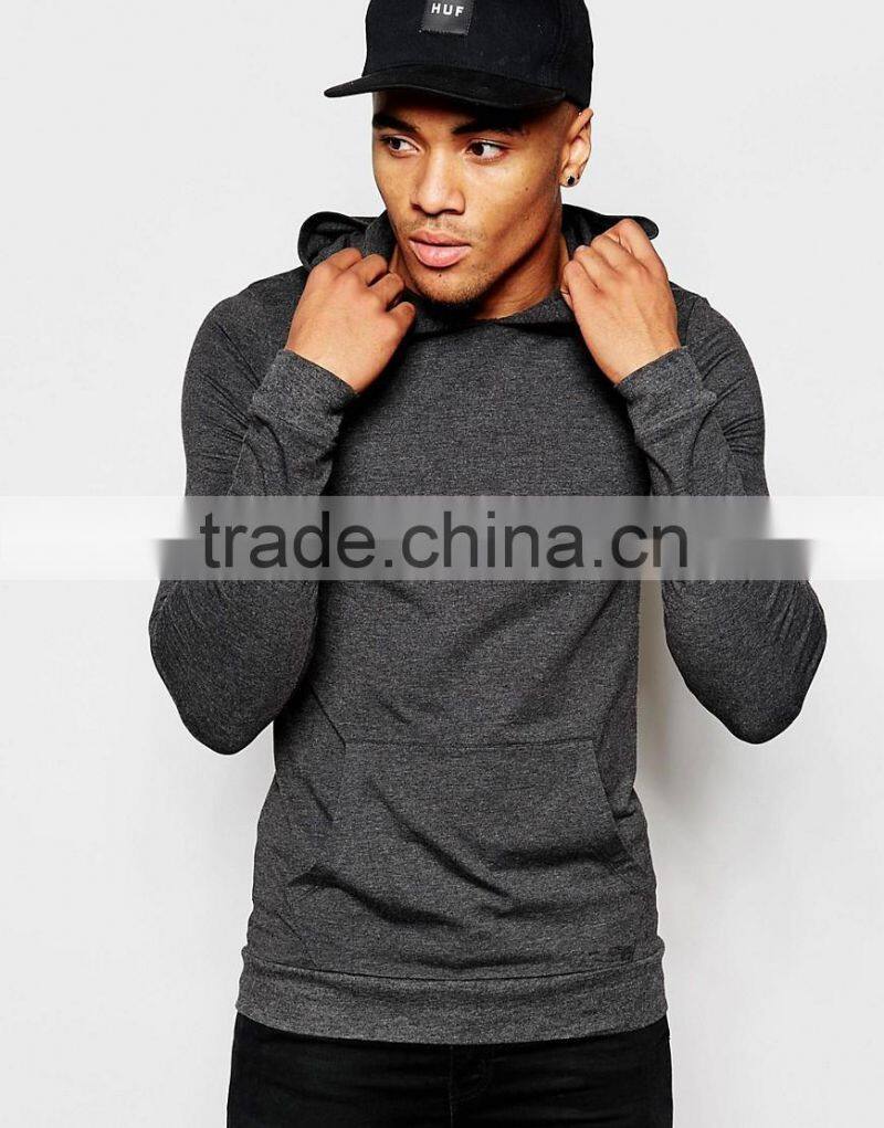 Daijun low price with hood 100% cotton grey custom pullover muscle fit hoodie