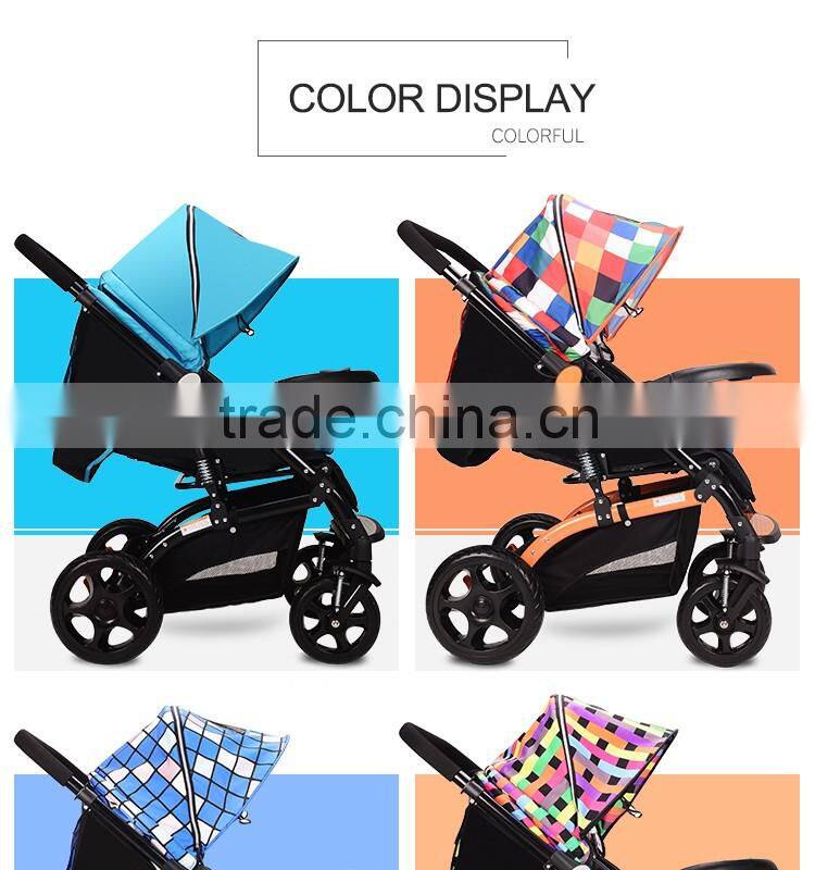 High Landscape Stroller| Baby Trolley | Pram | Carriage | Pushchair With Seat Cushion