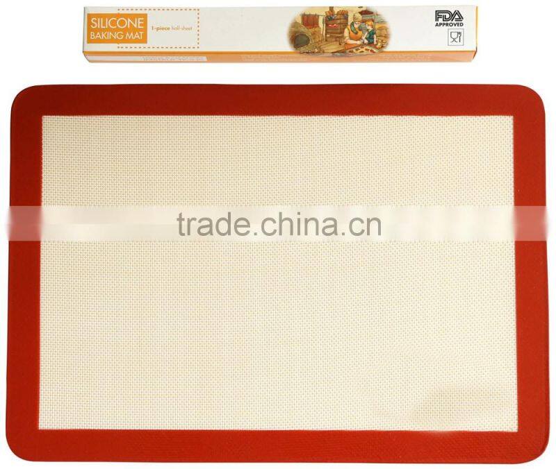 FDA Tableware Mats & Pads Silicone Nonstick Fiberglass Silicone Baking Mat Set